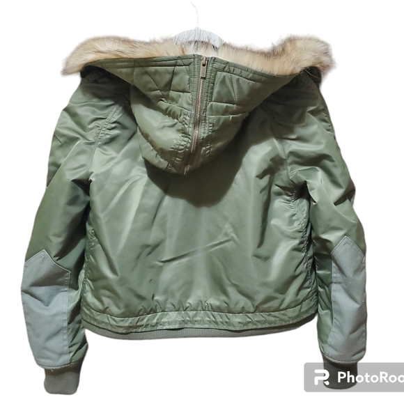 Zara Srpls + Hdy/M1 03 Green Nylon Twill Parka Size M - Picture 5 of 8